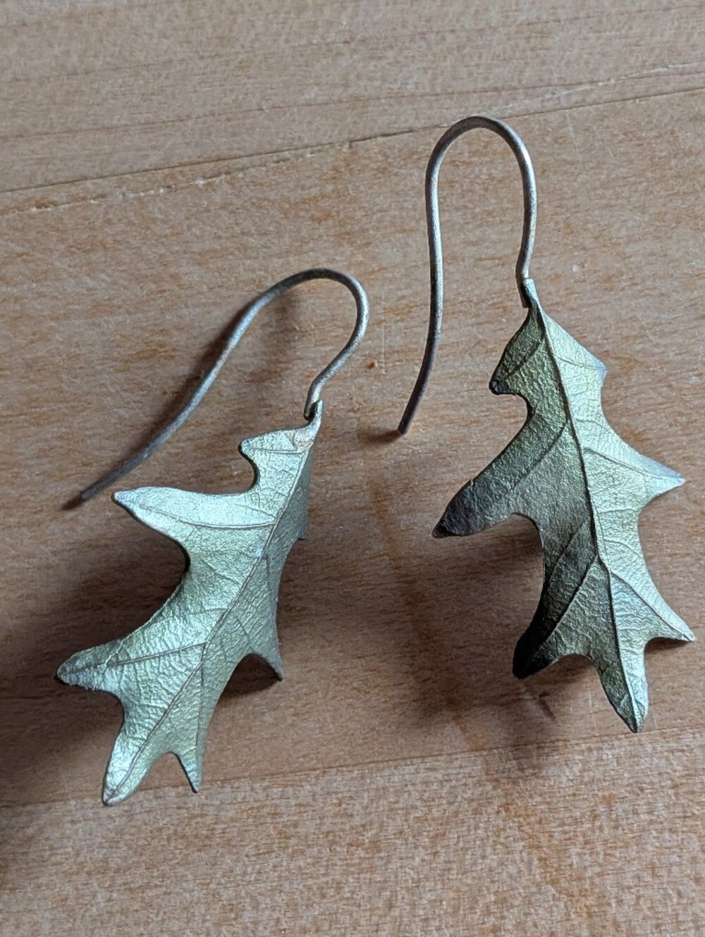 Bronze Oak Leaf Earrings For Pierced Ears By Michael Michaud
